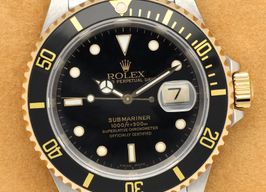 Rolex Submariner Date 16613LN (1999) - Zwart wijzerplaat 40mm Goud/Staal