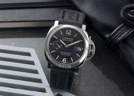 Panerai Luminor Marina Automatic PAM01048 (Onbekend (willekeurig serienummer)) - Zwart wijzerplaat 40mm Staal