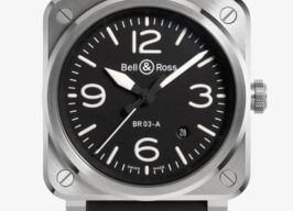 Bell & Ross BR 03 BR03A-BL-ST/SRB (2024) - Zwart wijzerplaat 42mm Staal