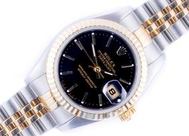 Rolex Lady-Datejust 69173 (1993) - Zwart wijzerplaat 26mm Goud/Staal