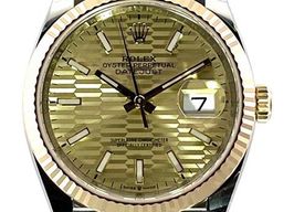 Rolex Datejust 36 126233 (2022) - Gold dial 36 mm Gold/Steel case