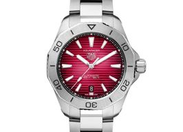 TAG Heuer Aquaracer WBP2114.BA0627 (2024) - Rood wijzerplaat 40mm Staal