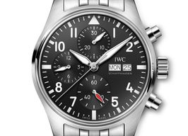 IWC Pilot Chronograph IW388113 (2023) - Zwart wijzerplaat 41mm Staal