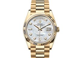 Rolex Day-Date 36 128238 (2025) - Parelmoer wijzerplaat 36mm Geelgoud