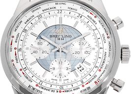 Breitling Transocean Chronograph Unitime AB0510U0/A732 (2022) - Wit wijzerplaat 46mm Staal