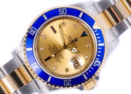 Rolex Submariner Date 16613 (1997) - Champagne dial 40 mm Gold/Steel case