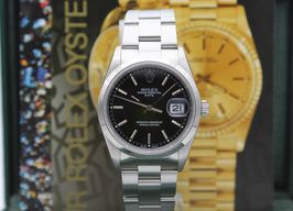 Rolex Oyster Perpetual Date 15200 (1991) - Zwart wijzerplaat 34mm Staal