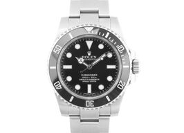 Rolex Submariner No Date 114060 (2015) - Zwart wijzerplaat 40mm Staal