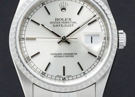 Rolex Datejust 36 16220 (2002) - Zilver wijzerplaat 36mm Staal