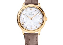 Omega De Ville 434.53.30.60.55.002 (2025) - Wit wijzerplaat 30mm Geelgoud