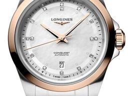 Longines Conquest L3.320.5.87.6 (2026) - Wit wijzerplaat 30mm Goud/Staal