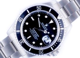 Rolex Submariner Date 16610 (1989) - Zwart wijzerplaat 40mm Staal