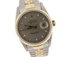 Rolex Datejust 36 16233 (1994) - Grijs wijzerplaat 36mm Goud/Staal