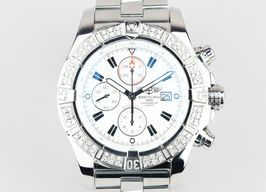 Breitling Super Avenger A13370 (2011) - White dial 48 mm Steel case