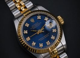 Rolex Lady-Datejust 69173 (1991) - Blauw wijzerplaat 26mm Goud/Staal