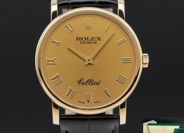 Rolex Cellini Time 5115 (2013) - Champagne wijzerplaat 32mm Geelgoud