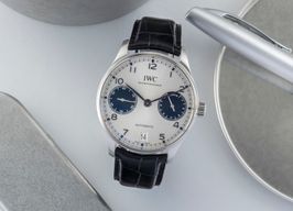 IWC Portuguese Automatic IW500706 (Onbekend (willekeurig serienummer)) - Zilver wijzerplaat 42mm Staal
