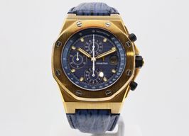 Audemars Piguet Royal Oak Offshore Chronograph 25770BA (Unknown (random serial)) - Blue dial 42 mm Yellow Gold case