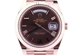 Rolex Day-Date 40 228235 (2024) - Brown dial 40 mm Rose Gold case