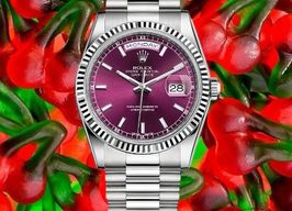 Rolex Day-Date 36 118239 (2000) - Purple dial 36 mm White Gold case