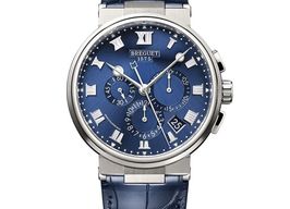 Breguet Marine 5527TI/Y1/9WV (2024) - Blauw wijzerplaat Onbekend Titanium