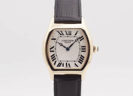 Cartier Tortue 2496C (2000) - Silver dial 34 mm Yellow Gold case