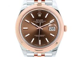 Rolex Datejust 41 126301 (2022) - Brown dial 41 mm Gold/Steel case