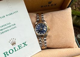 Rolex Lady-Datejust 69173 (1991) - Blue dial 26 mm Gold/Steel case