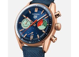 TAG Heuer Carrera CBS2241.FN8023 (2025) - Blue dial 39 mm Rose Gold case