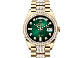 Rolex Day-Date 36 128348RBR-0036 (2024) - Green dial 36 mm Yellow Gold case