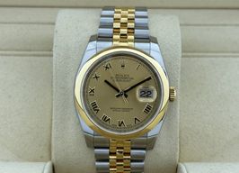 Rolex Datejust 36 116203 (2016) - Champagne dial 36 mm Gold/Steel case