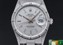 Rolex Oyster Perpetual Date 15210 (2001) - Zilver wijzerplaat 34mm Staal