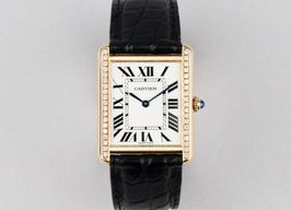 Cartier Tank Solo W1018855 (2018) - Silver dial 27 mm Yellow Gold case