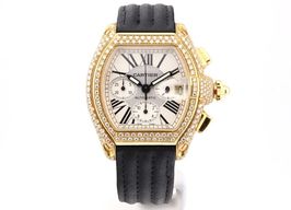 Cartier Roadster W62008Y3 (Unknown (random serial)) - White dial 38 mm Yellow Gold case