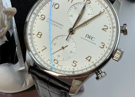 IWC Portuguese Chronograph IW371604 (2023) - Zilver wijzerplaat 41mm Staal