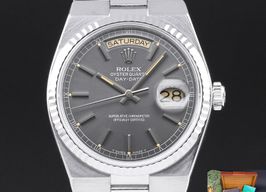 Rolex Day-Date Oysterquartz 19019 (1979) - Grijs wijzerplaat 36mm Witgoud
