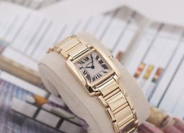 Cartier Tank Française 2385 (2000) - Silver dial 20 mm Yellow Gold case