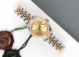 Rolex Lady-Datejust 69173 (1991) - Champagne wijzerplaat 26mm Goud/Staal