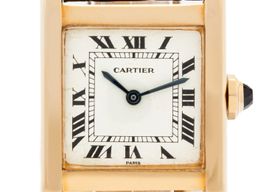 Cartier Tank 78092 (Unknown (random serial)) - White dial 30 mm Yellow Gold case