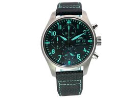 IWC Pilot Chronograph IW388108 (2022) - Zwart wijzerplaat 41mm Titanium