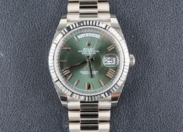 Rolex Day-Date 40 228239 (2021) - Groen wijzerplaat 40mm Witgoud