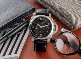 Panerai Luminor Marina 1950 3 Days Automatic PAM01312 (Onbekend (willekeurig serienummer)) - Zwart wijzerplaat 44mm Staal