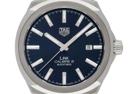 TAG Heuer Link Calibre 5 WBC2112.BA0603 (2024) - Blauw wijzerplaat 41mm Staal