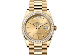 Rolex Day-Date 36 128348RBR-0026 (2024) - Champagne dial 36 mm Yellow Gold case