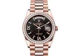 Rolex Day-Date 36 128345RBR (2025) - Black dial 36 mm Rose Gold case