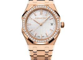 Audemars Piguet Royal Oak Selfwinding 77451OR.ZZ.1361OR.03 (2023) - Zilver wijzerplaat 34mm Roségoud