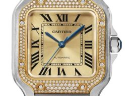 Cartier Santos W3SA0007 (2026) - Gold dial 42 mm Gold/Steel case