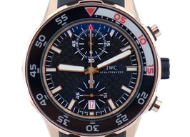 IWC Aquatimer Chronograph IW376903 (2016) - Zwart wijzerplaat 44mm Roodgoud