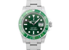 Rolex Submariner Date 116610LV (2011) - Groen wijzerplaat 40mm Staal