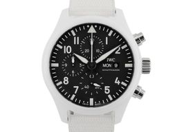 IWC Pilot Chronograph Top Gun IW389105 (Onbekend (willekeurig serienummer)) - Zwart wijzerplaat 45mm Keramiek